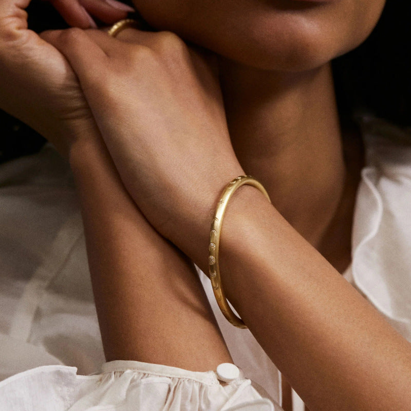 Brushed Wire Bar Layered Bracelet