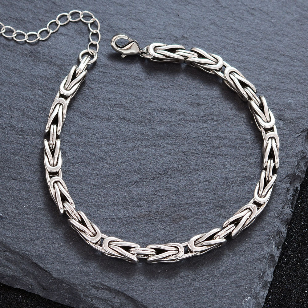 Peace Print Keel Twist Woven Bracelet
