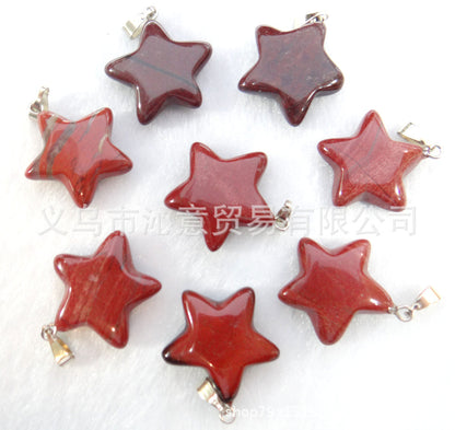crystal agate five-pointed star pendant accessory jewelry star pendant