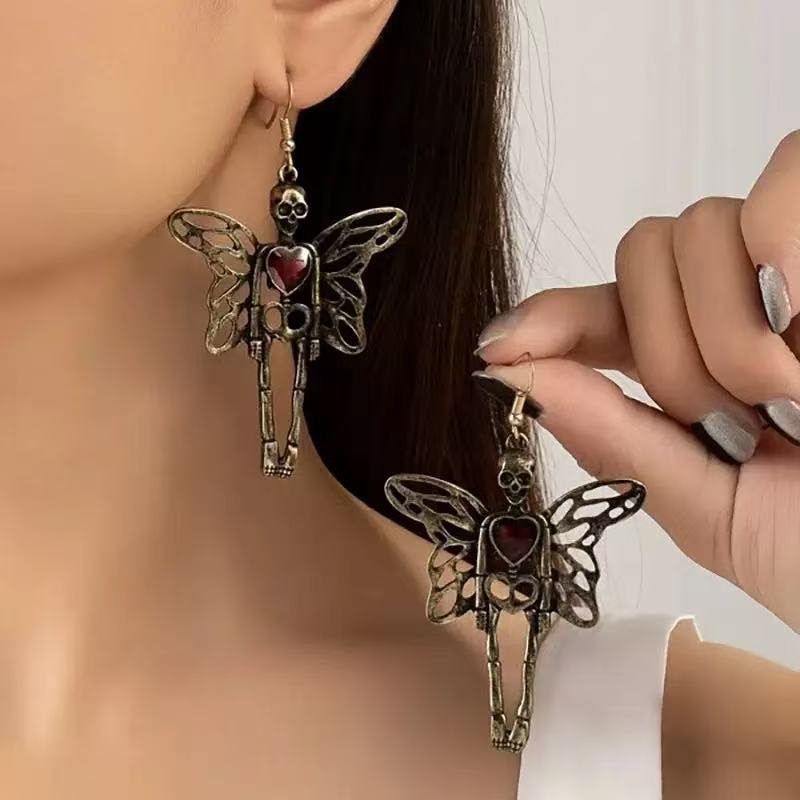 Gothic dark style stud earrings and earrings