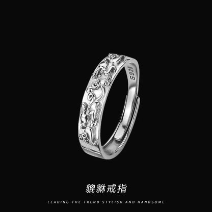 Mobius strip ring design for men's trendy and high-end style, index finger and women's couple rings