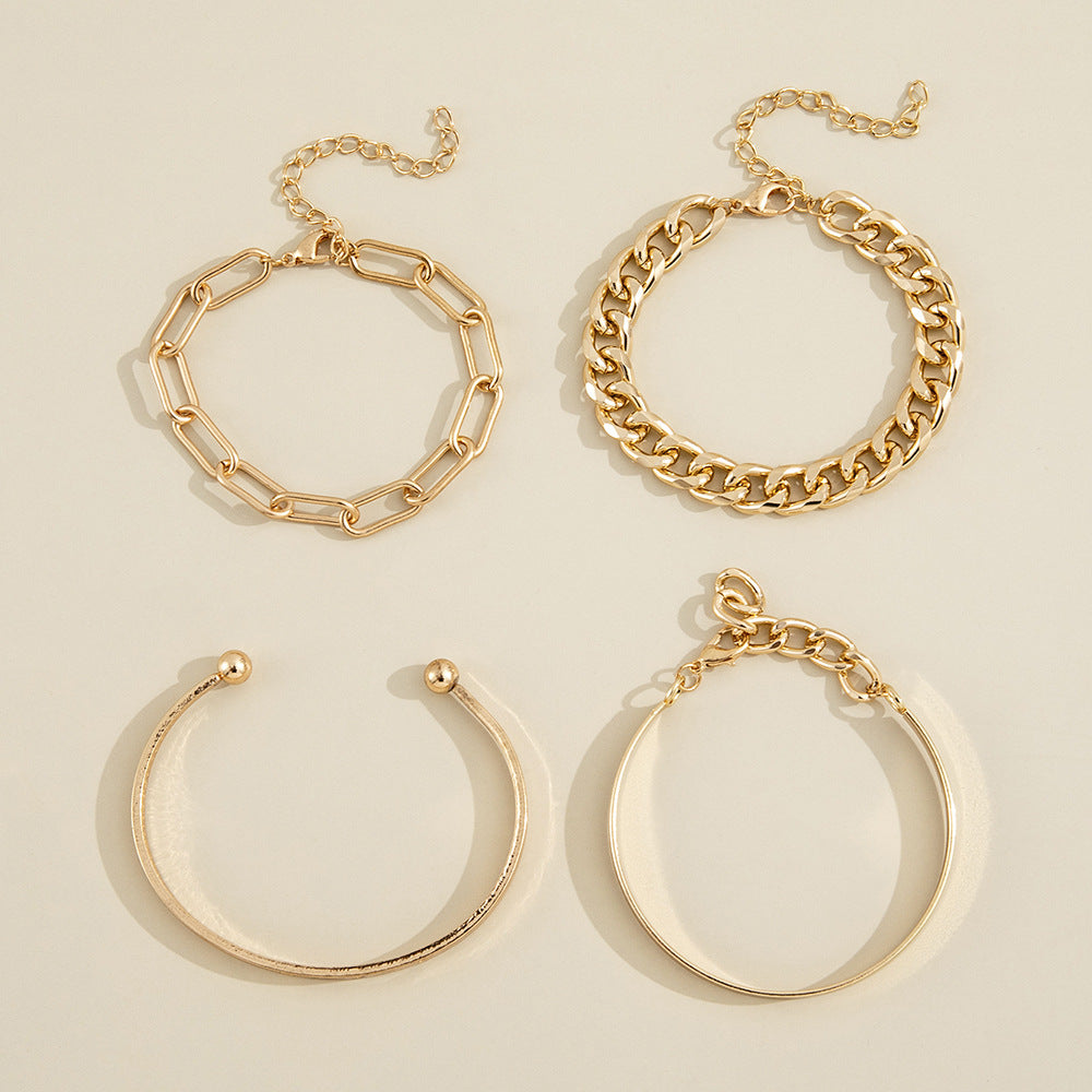 The four-piece English letter "LOVE" bracelet set