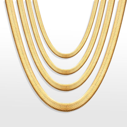 18K Flat Serpentine Chain Bracelet