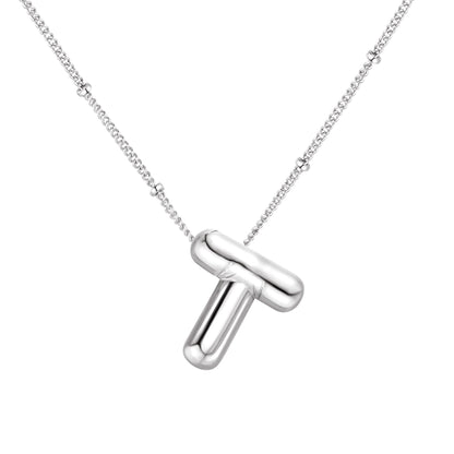 18K balloon letter silver bubble 26 English pendant ornaments