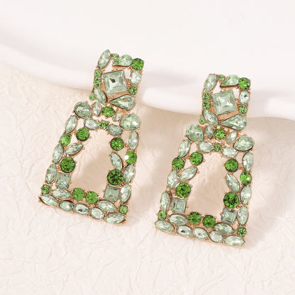 Square-set party trendy, versatile and elegant earrings and earrings from Yiwu