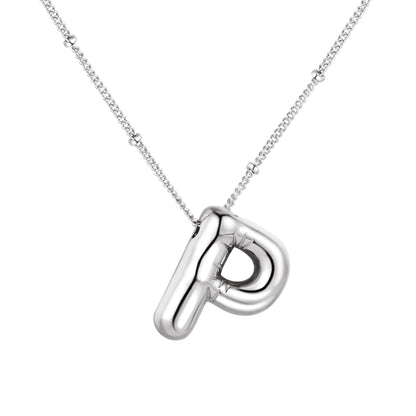 18K balloon letter silver bubble 26 English pendant ornaments