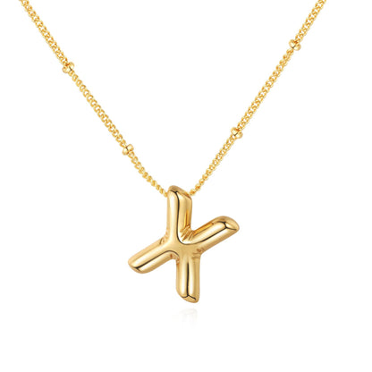 18K balloon letter silver bubble 26 English pendant ornaments