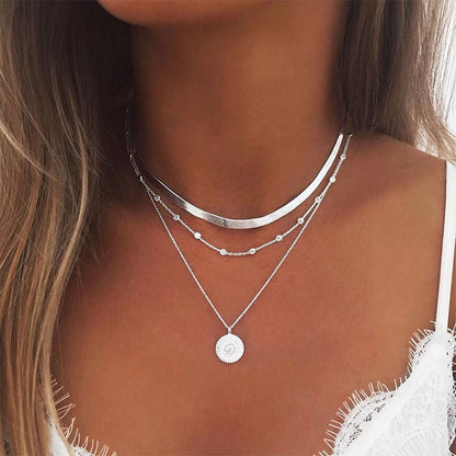 Multi-layer lotus pendant accessory for women's chain decoration