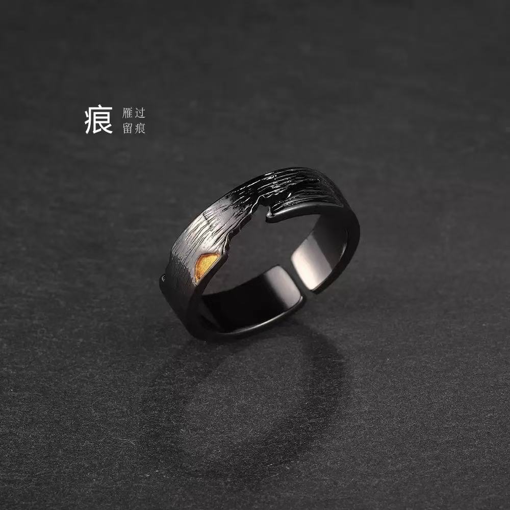Mobius strip ring design for men's trendy and high-end style, index finger and women's couple rings