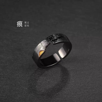 Mobius strip ring design for men's trendy and high-end style, index finger and women's couple rings
