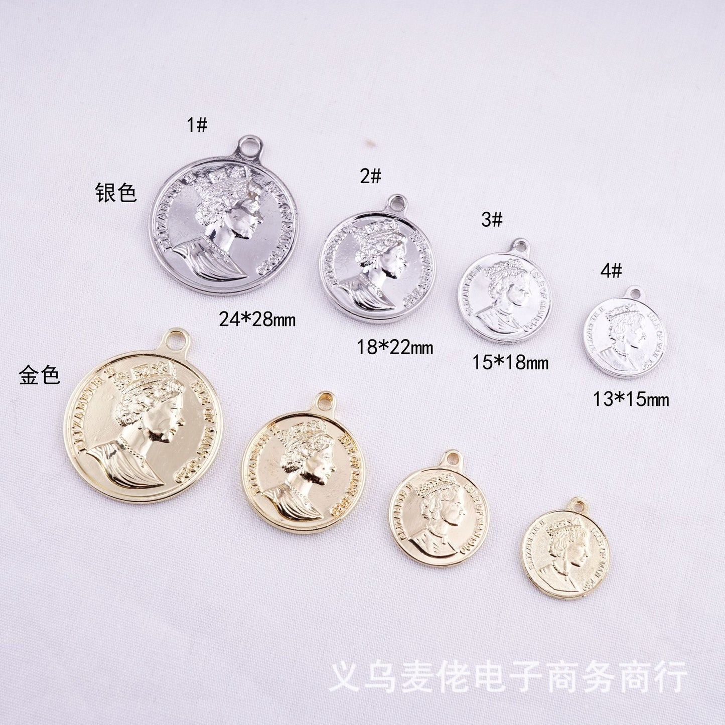 A coin pendant with a beautiful human head