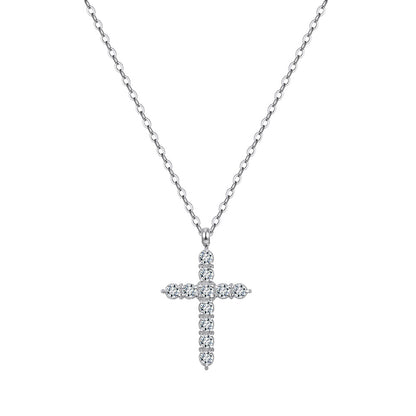 The style of a woman with a large cross chain