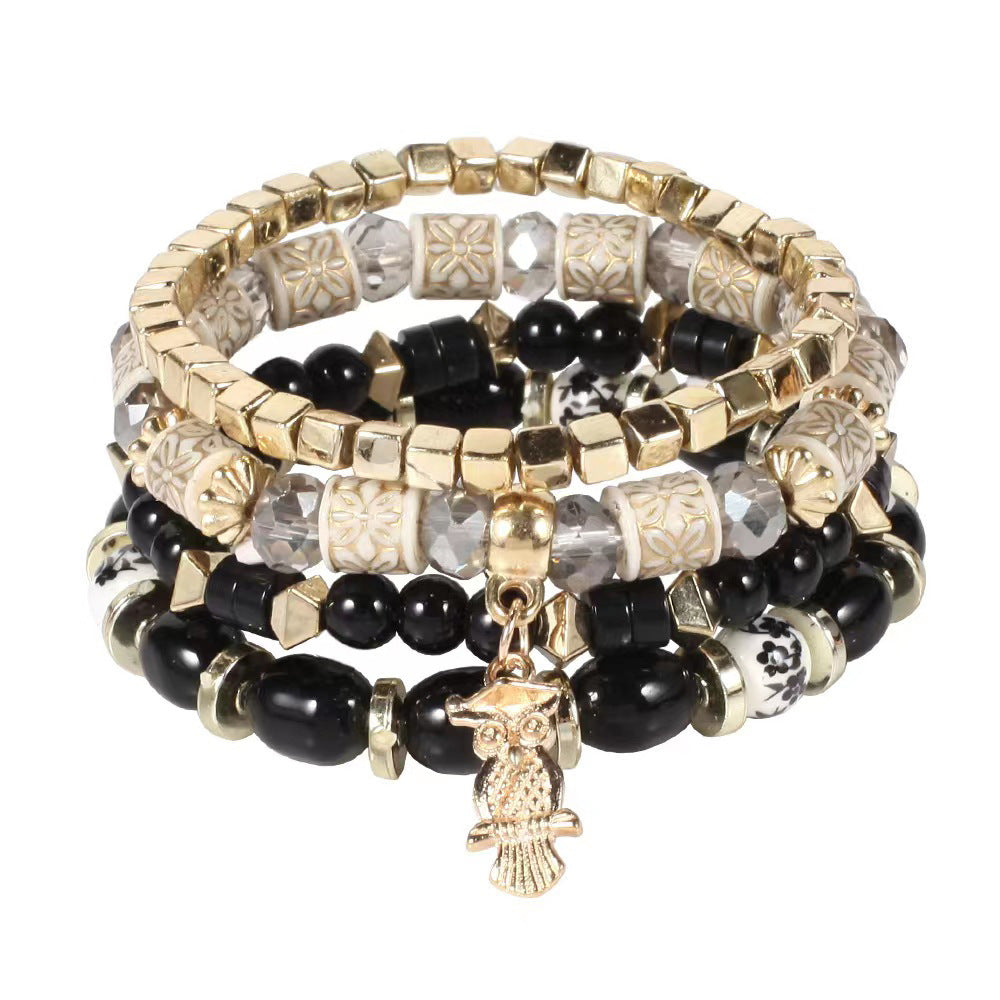 Bohemian Crystal Tassel Beaded Bracelet