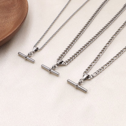 18k pendant, a trendy T-shaped pendant for women