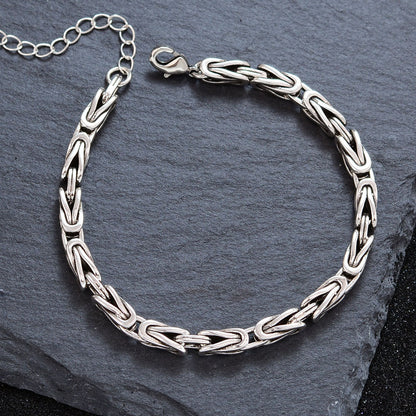 Peace Print Keel Twist Woven Bracelet