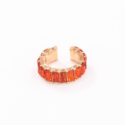 This is a sweet and cool style of earrings with colorful ear clips, slightly inlaid pearls, and no ear piercings for women
