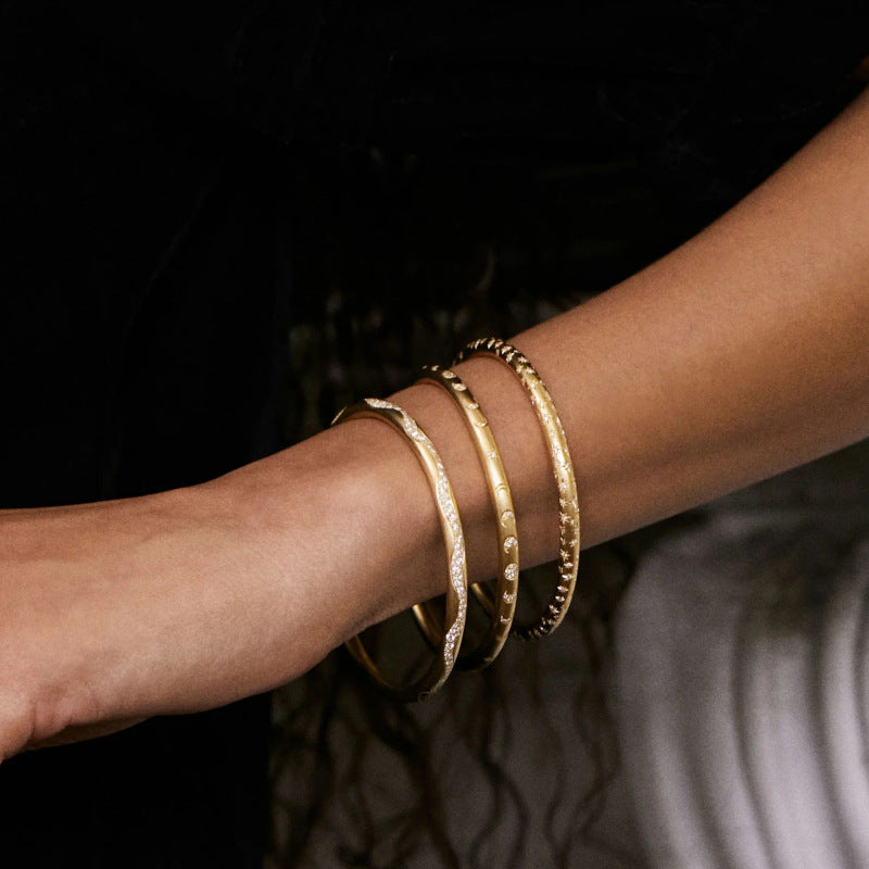 Brushed Wire Bar Layered Bracelet