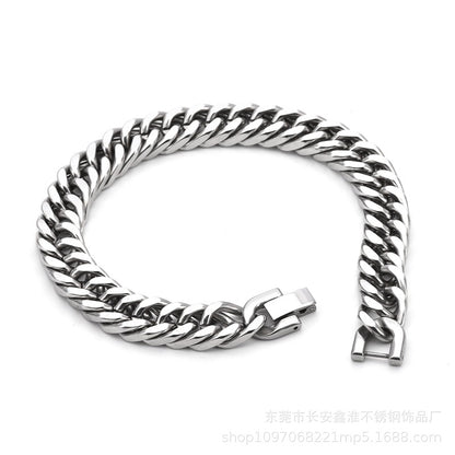 Fade-Resistant Cuban Street Couple Bracelet