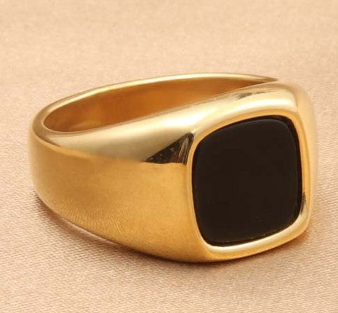 all square ring, black glass all ring, direct supply trend ring