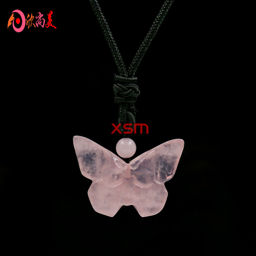 Autumn and winter crystal  carved animal pendants and necklaces for women