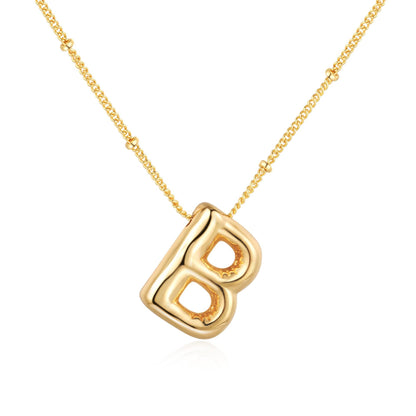18K balloon letter silver bubble 26 English pendant ornaments