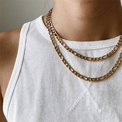 5MMNK three-piece one-bracelet 3-in-1 street Figaro chain