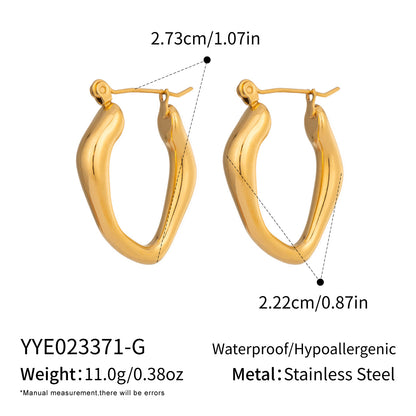 Yiyi high-end irregular ooth ear rings vacuum plated 18K earrings