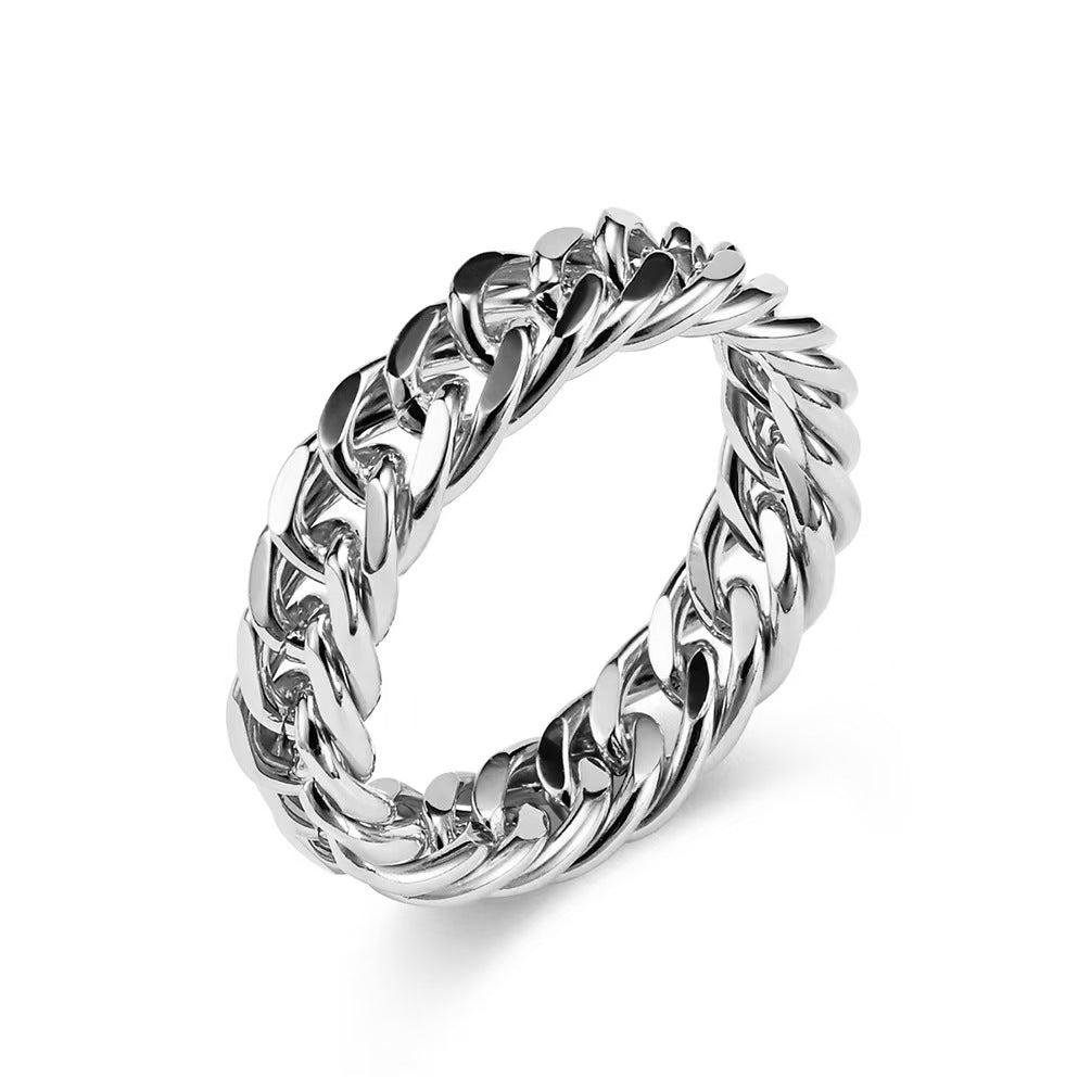 Chain rings, versatile accessories for both men and women, 18K couple rings